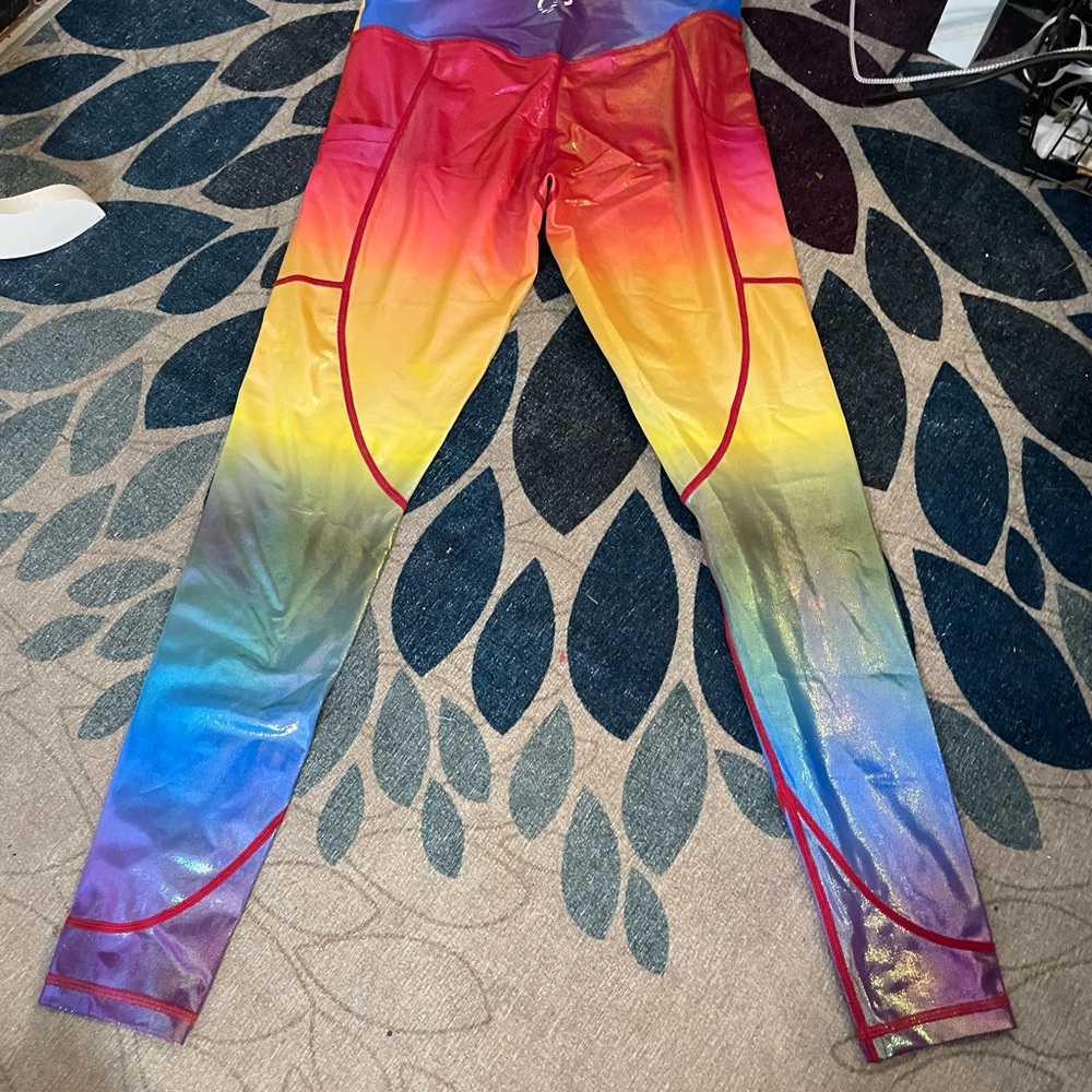 Rainbow Shimmer Leggings - Picture 3 of 4